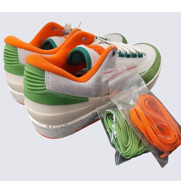 Air Jordan Titan 2 Women's Retro Low Sail/Safety Orange/Chlorophyll size 9.5 New - Picture 5 of 17